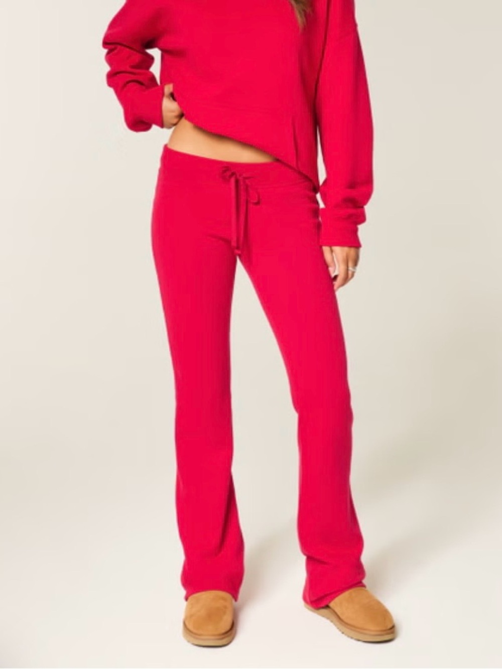 Hollister Boot Sweatpants small red